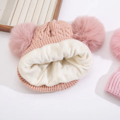 Baby Knotted Turban Hat | Warm Fleece Lined Beanie for Infants close-up view