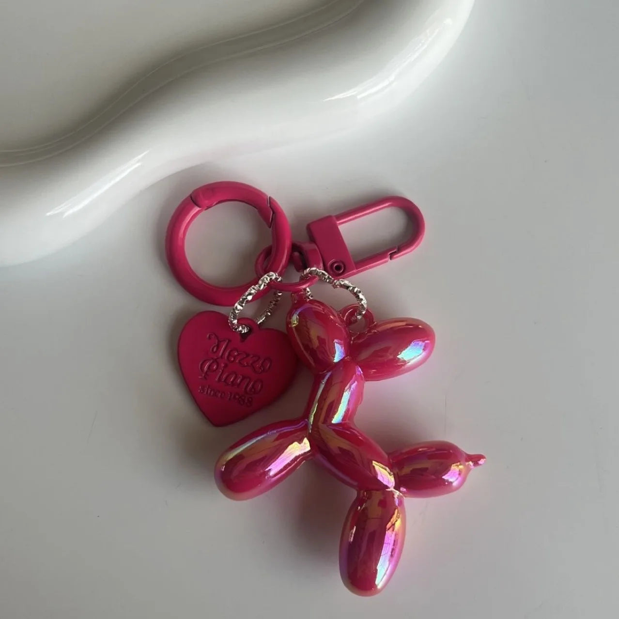 Jelly Cute Jelly Balloon Dog Keychain Pendant Cartoon Dog Chain Keychain - Lovely Acc lifestyle view