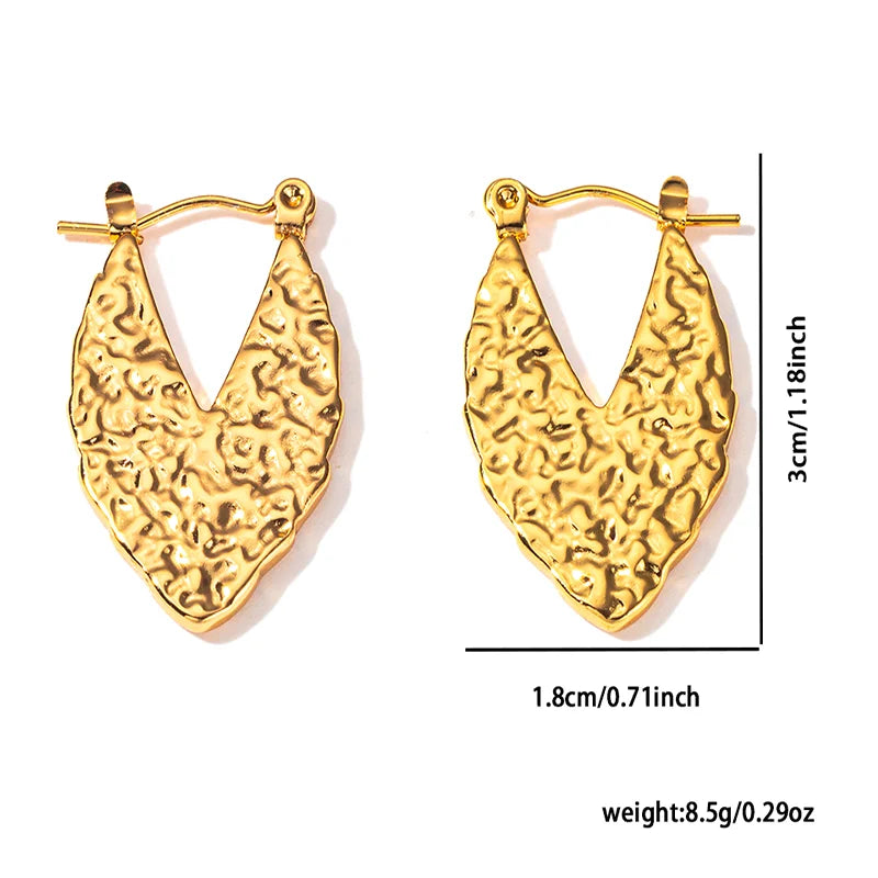 316L Stainless Steel Heart Hollow Irregular Earrings | Niche Drop Earrings for Wome additional angle