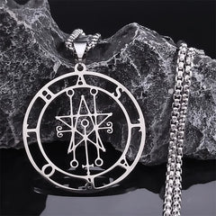 Astaroth Sigil Goetia Stainless Steel Necklace Solomon Demon Seal Satan Sigil sataniq alternate view