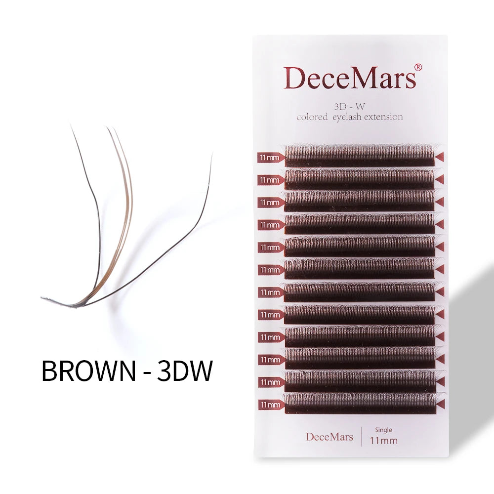 DeceMars 3D W-Shaped Colored Eyelashes | Salon-Grade Lash Extensions detail view