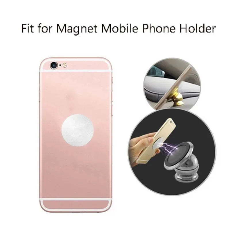 1-20pcs Metal Plates Iron Sheet Sticker for Car Magnetic Phone Holder Phone Back Paste close-up view