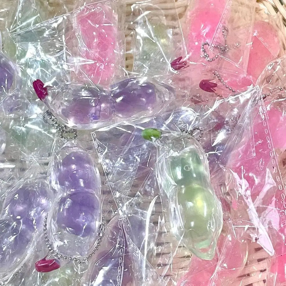 Squeeze Bean Fidget Toy | Cute Stress Relief Keychain alternate view