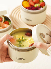 Portable Insulated Food Lunch Container Set | Thermal Lunch Box with Stackable Bowls alternate view