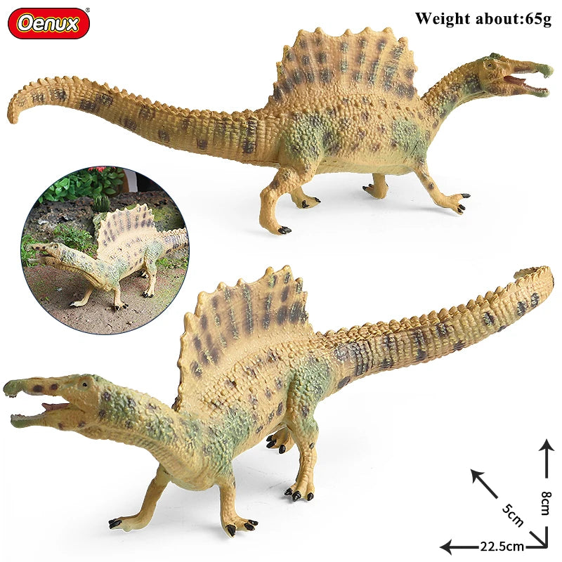 Oenux Jurassic Dinosaurs Action Figures Set | 5 Realistic PVC Models Collection Toy lifestyle view