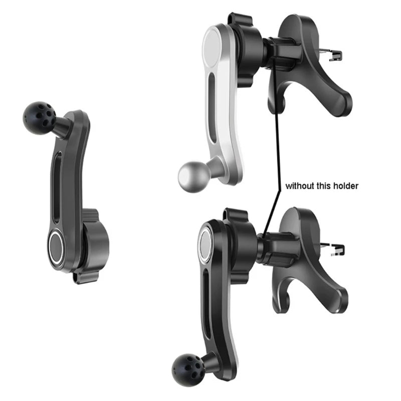 Car Phone Holder 17mm Round Mount Splitter Adapter Durable Plastic Phone Stand Extens alternate view