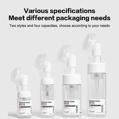 30ml 60ml 100ml 150ml Empty Foam Pump Bottle with Silicone Brush Head | Portable Face Cl detail view