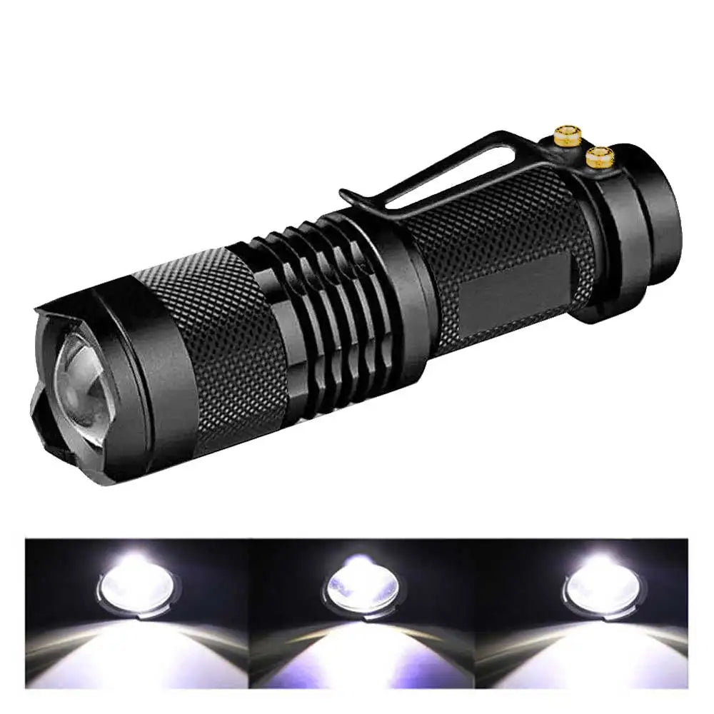 3 Modes Portable LED Flashlight | Zoomable Torch for Outdoor Use alternate view