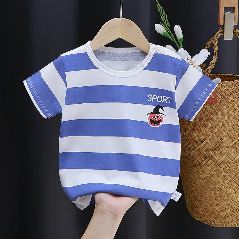 Kids Cotton Graphic Tee | Summer Unisex T-Shirt for Babies and Toddlers close-up view