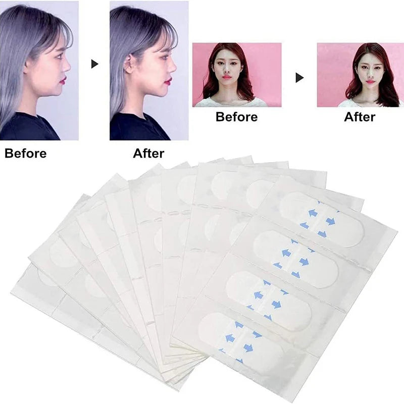 Waterproof V Face Makeup Tape | Invisible Lifting Stickers for Instant Chin Lift close-up view