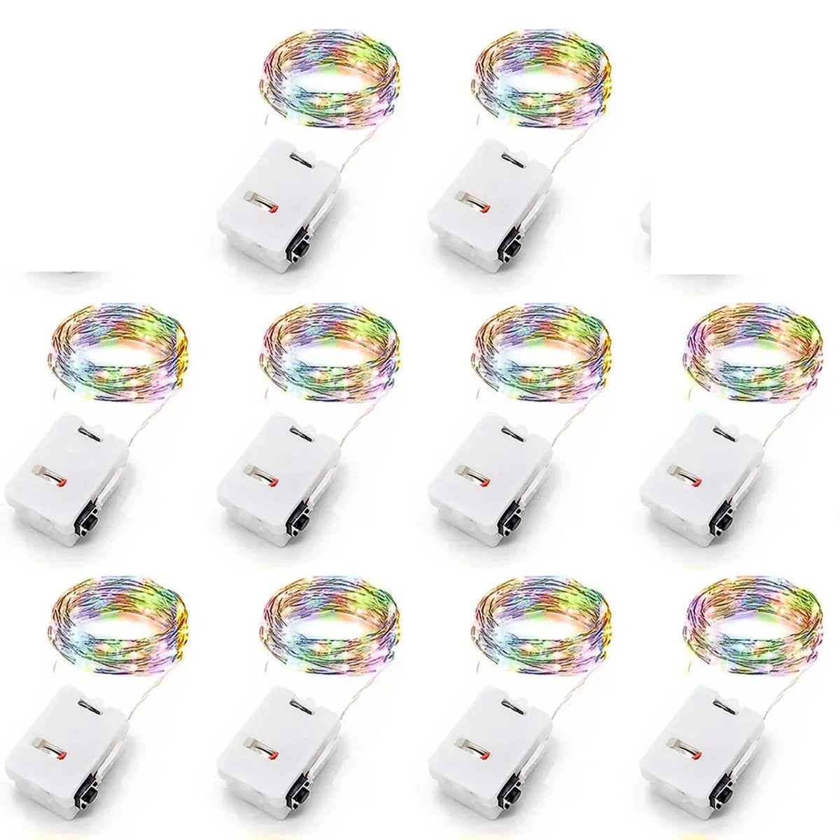 Outside 10 Pack Waterproof Mini Fairy Lights Copper for Christmas Decorations additional angle