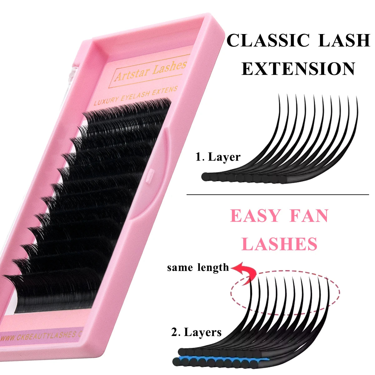 ARTSTAR Easy Fan Lash Extensions | Fast Fanning Blooming Lashes for Salons alternate view