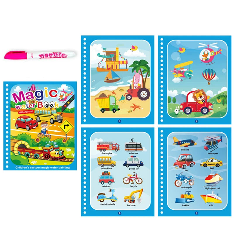 Children Early Education Toys Magical Book with Pen Water Drawing Montessori Toys Gift R detail view