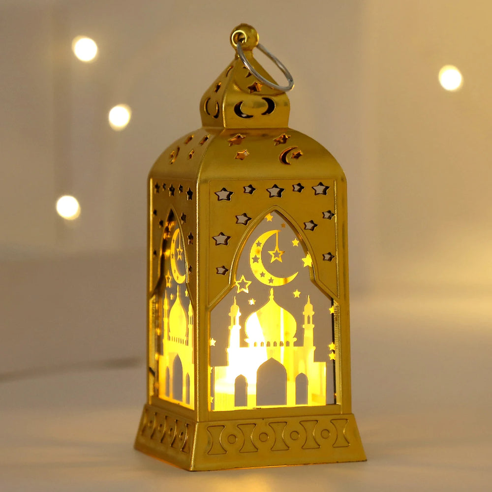 LED Star Moon Candlestick Light | Ramadan Decoration with Castle Wind Lamp alternate view