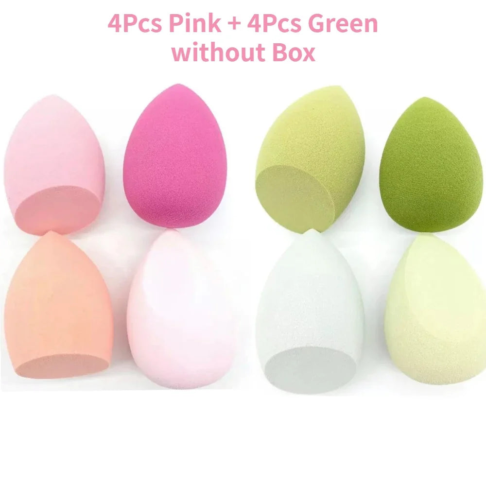 4/8pcs Makeup Sponge Blender Set | Soft Latex Foundation Blending Sponges close-up view