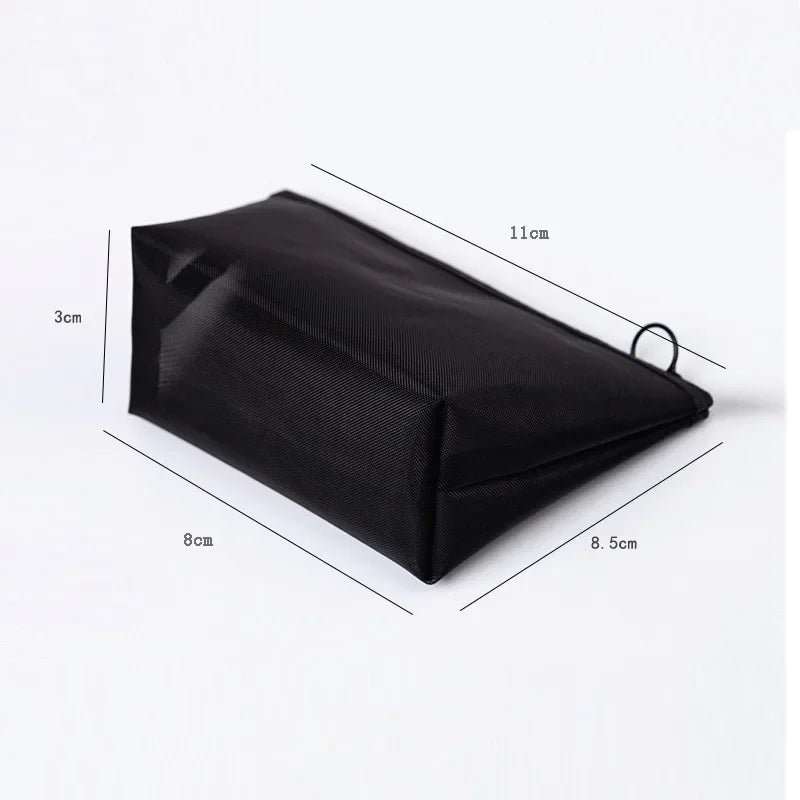Women Black Mesh Coin Wallet Purse | Small Transparent Organizer Pouch additional angle