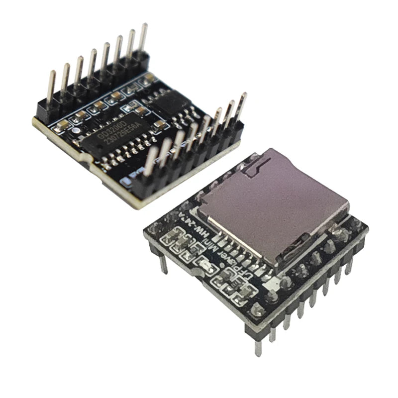 DFPlayer Mini MP3 Player Module | 16P TF Card U Disk Audio Voice Board close-up view