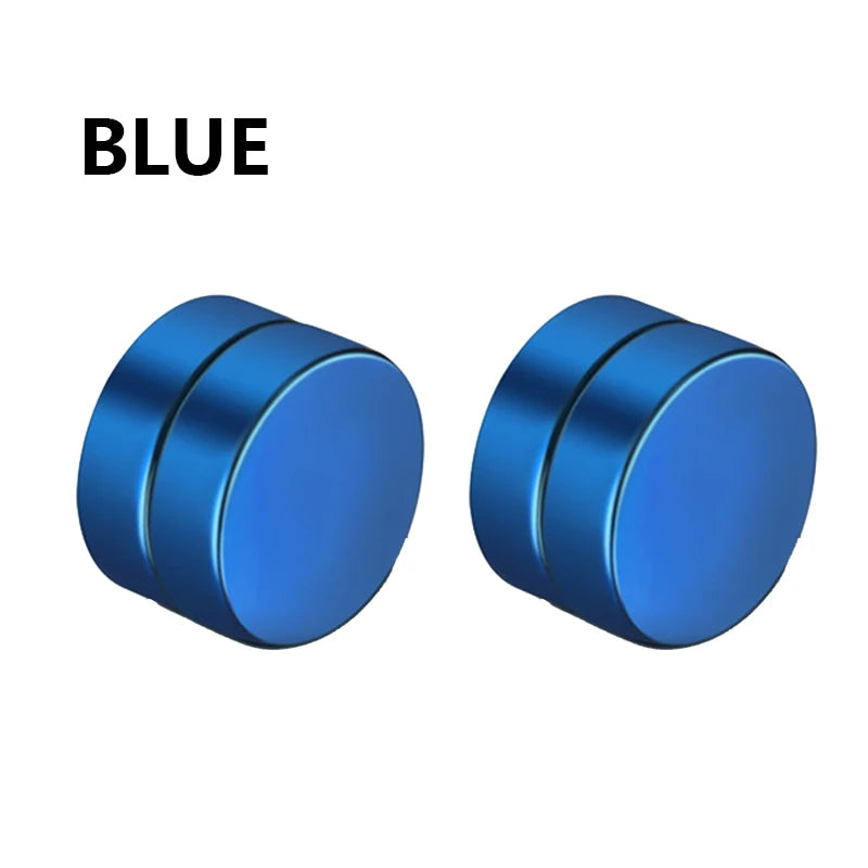6mm/8mm/10mm/12mm Round Circle Non Piercing Strong Magnet Magnetic Mens Ear Clip Non alternate view