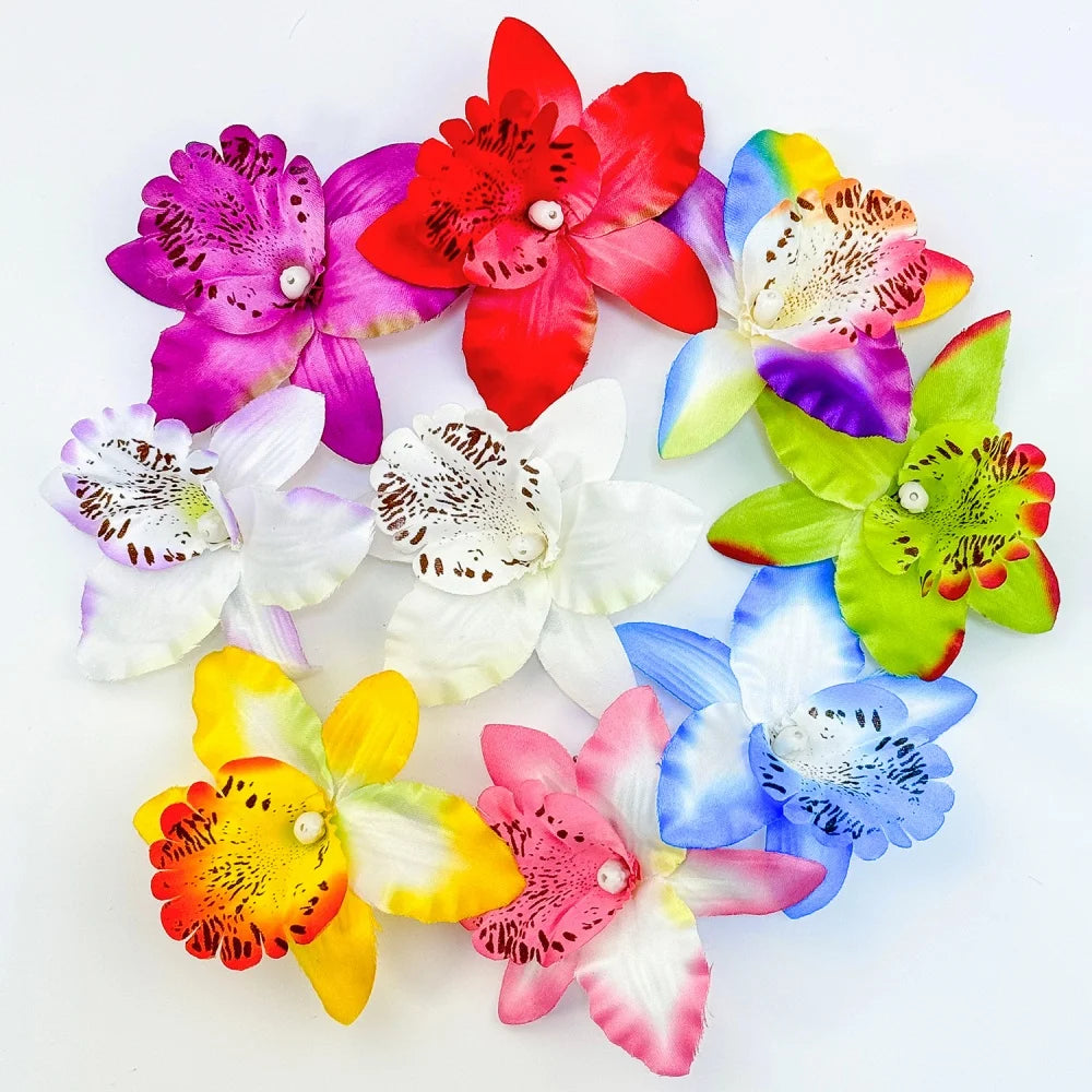 Hawaiian Thai Orchid Flowers Hair Clips Bride Flowers Hair Clips Girls Sweet Hairpins Be detail view