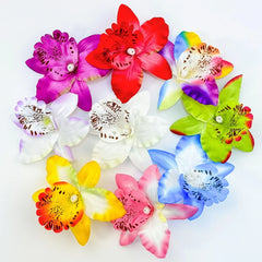 Hawaiian Thai Orchid Flowers Hair Clips Bride Flowers Hair Clips Girls Sweet Hairpins Be detail view