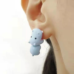 Imitation Animal Biting Shark Stud Earrings for Women