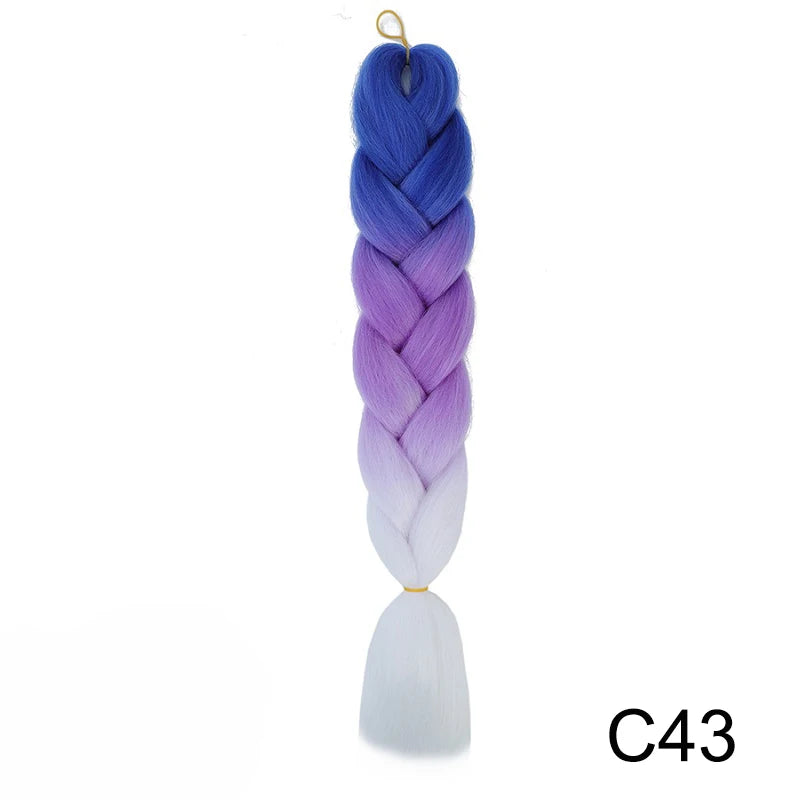 Synthetic Jumbo Braids Hair 24Inch Braiding Hair Extensions Ombre Fake Hair For Croch alternate view