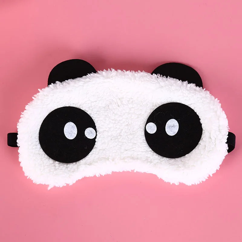 Cartoon Panda Sleep Eye Mask | Light Blocking Cotton Eyeshade for Relaxation detail view
