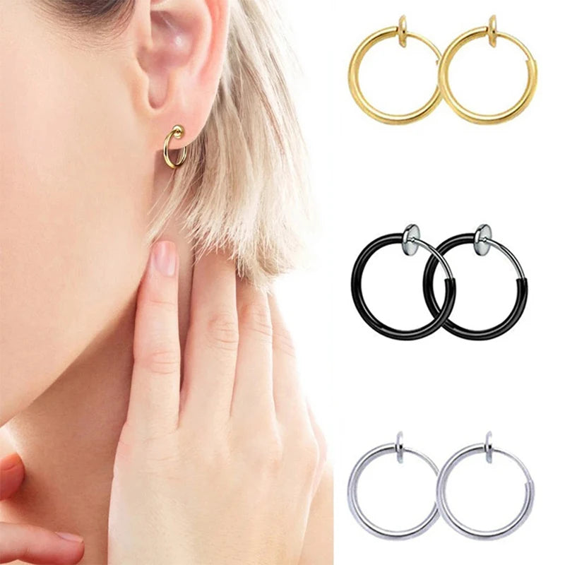 1 Pair Punk Clip On Earrings | No Hole Ear Cuff for Men and Women alternate view