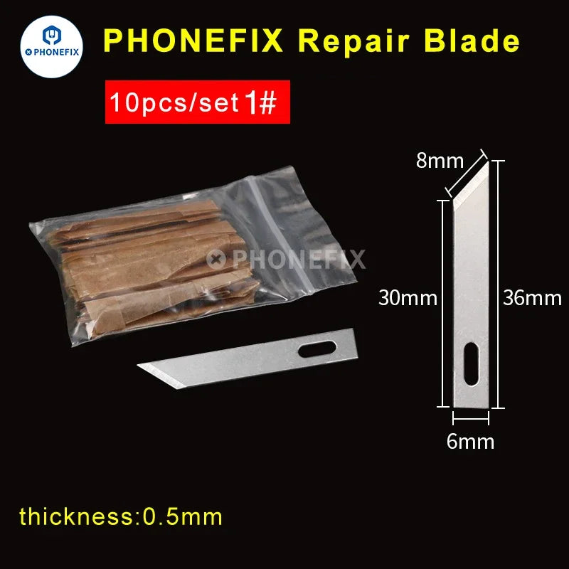 10pcs Precision Scalpel Knife Blades Set | Non-Slip Metal Engraving Craft Knives for alternate view