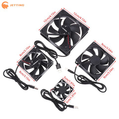 5V USB Cooling Fan for Router TV Box Computer | 50mm 80mm 90mm 120mm Black alternate view