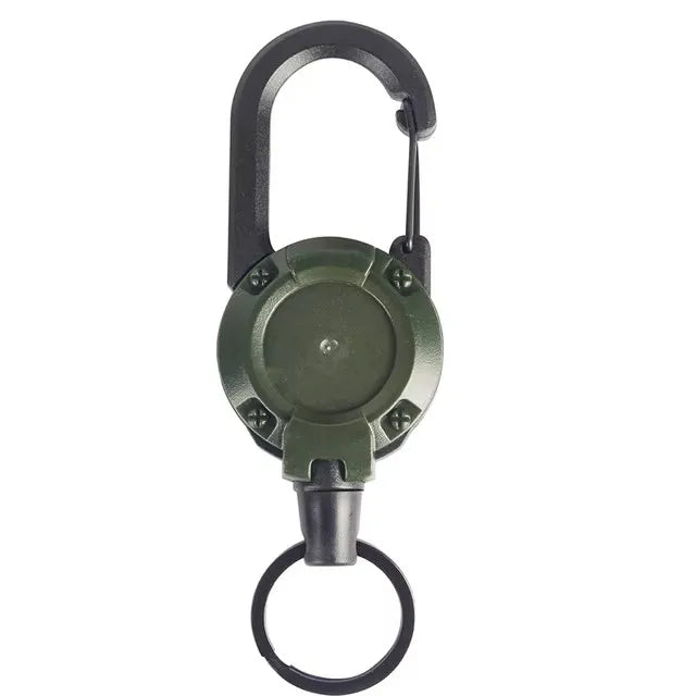 Retractable Heavy Duty Pull Reel Carabiner Key Chains Strong Steel Wire Rope Buckle S alternate view