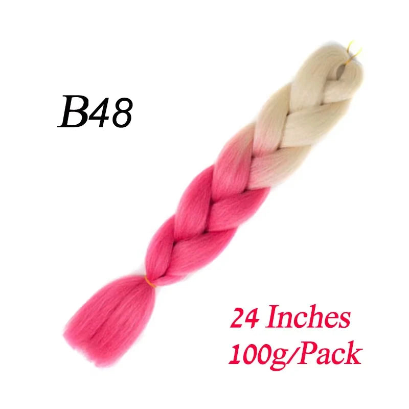 Lihui Pre Stretched Jumbo Braid Hair Extensions 24 inch | Kanekalon Synthetic Hair fo lifestyle view