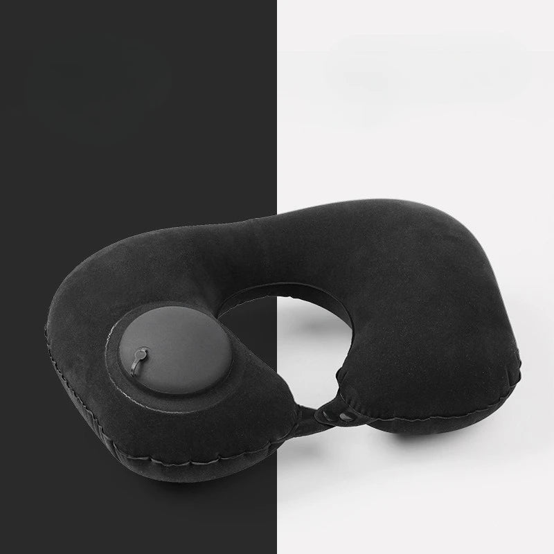 Ergonomic Inflatable Neck Pillow | Balanced Support for Travel close-up view