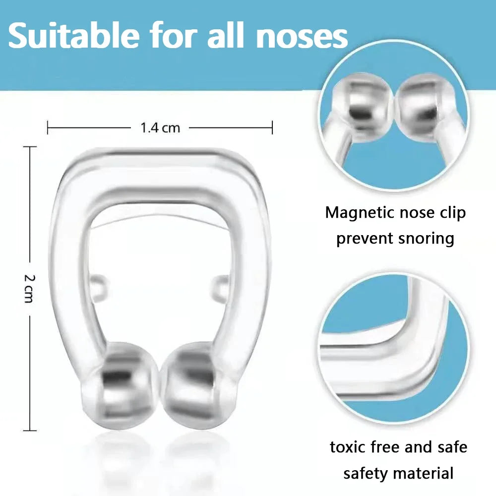 SilentSleep Anti Snoring Nose Clip | Magnetic Silicone Sleep Aid with Travel Case lifestyle view