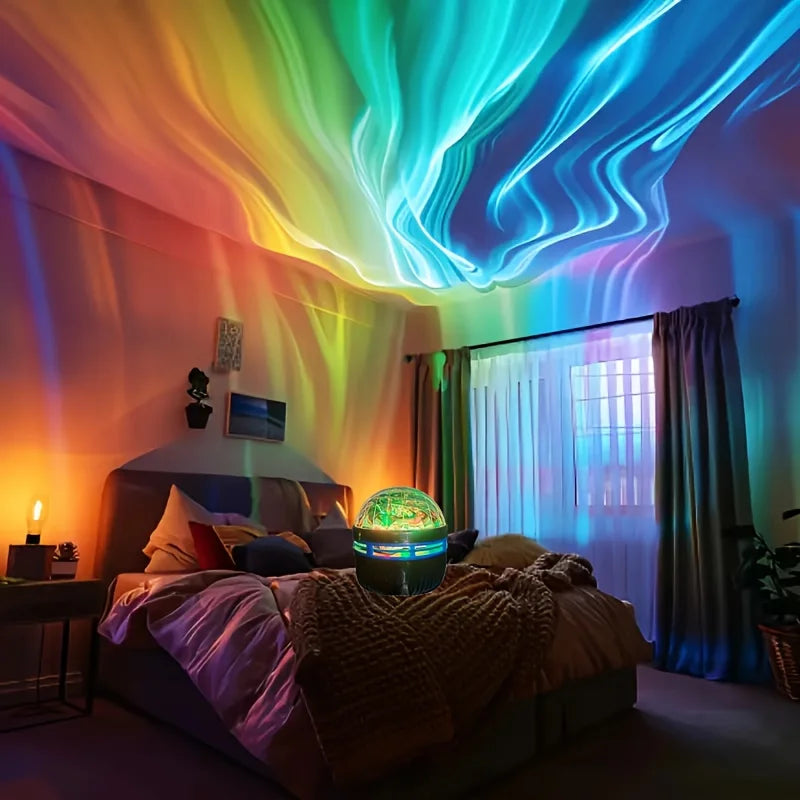 LED Northern Lights Projector Light | 7 Modes Starry Sky Night Light with Remote and U close-up view