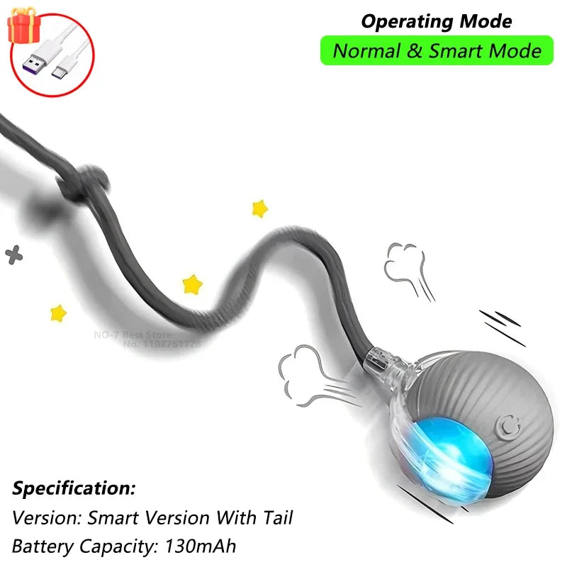 Interactive Smart Cat Toy Ball | Automatic Rolling Ball with Obstacle Avoidance alternate view