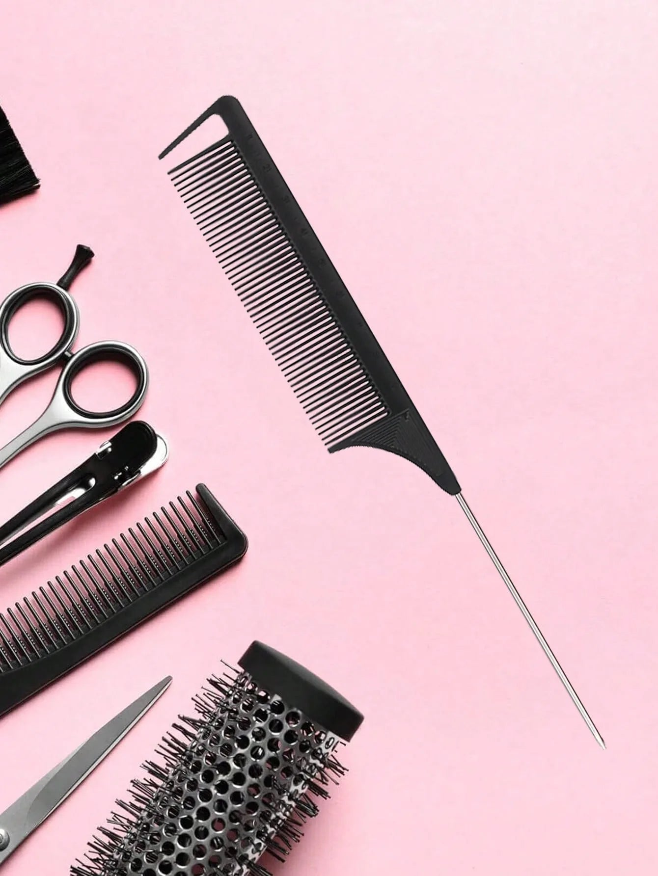 Stainless Steel Pointed Tail Hair, Hair Comb Hair Brush Salon Hair Styling Tool Hair Com detail view