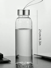 1 PC 600ML Transparent Water Bottle with Carrying Strap, Daily Direct Drinking Cup alternate view