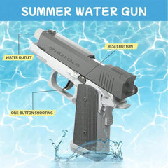 Electric Water Gun Rechargeable Automatic & Manual Spray Gun Capacity Range Up to 32 FT Range for Adults & Kids
