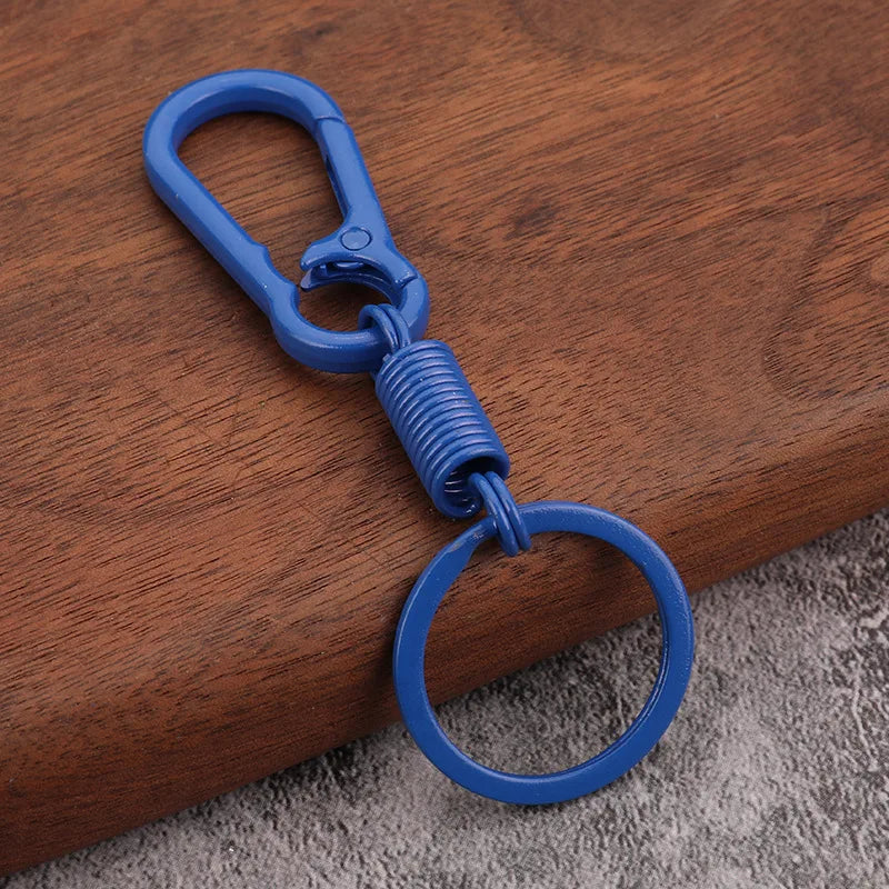 Vintage Brass Keychain Lanyard Snap Hook | Manual Rotate Carabiner Clip alternate view