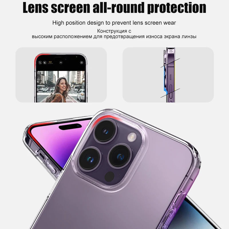 Luxury Clear Silicone Phone Case For iPhone 16 15 14 13 12 11 Pro Max XR X XS 7 8 Plu lifestyle view
