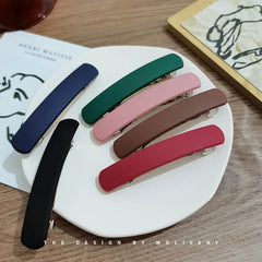 Frosted Back of The Head Hair Clips Headdress Female Lady Simple Large Hair Clip Spring Clip Hair Styling Hairpin Korean Fashion