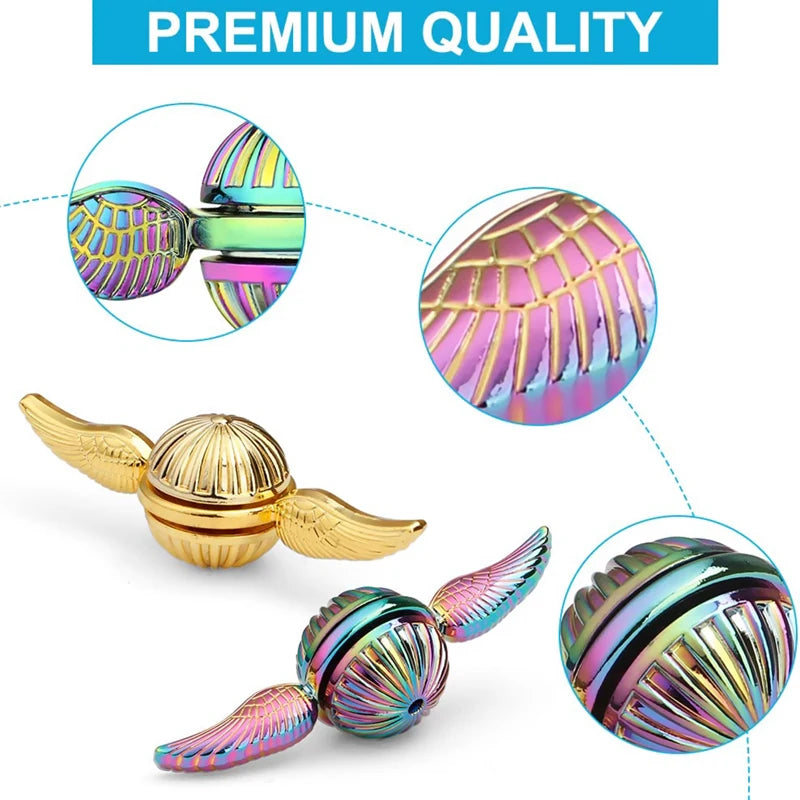 Fingertip Spinning Gyroscope Fidget Spinner | Metal Anti Stress Desk Toy for Adults and detail view