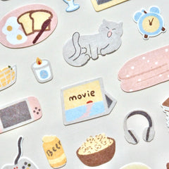 Korean Import Suatelier Lazy Sunday Stickers Scrapbooking Diy Journal Dairy Cute Decor S detail view