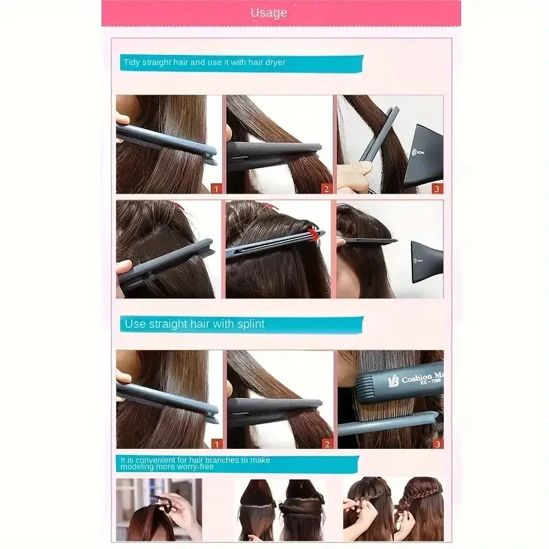 Hairdressing V-Comb Messy Hair Finishing Straightening Splint Comb - Hair Styling Too lifestyle view