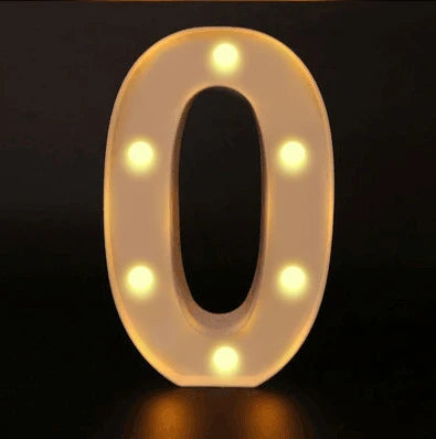 16cm Letter LED Night Light | Alphabet Luminous Decorative Lamp for Party close-up view