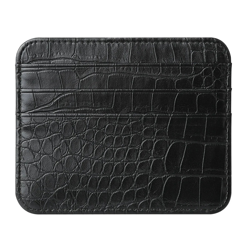 Slim Thin Mini ID Card Holder | PU Leather Credit Card Case for Men and Women additional angle
