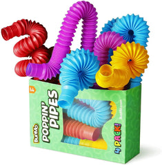 4 Pack Mini Tube Sensory Fidget Toy Colorful Heavy-Duty for Construction Building Educational Toys f