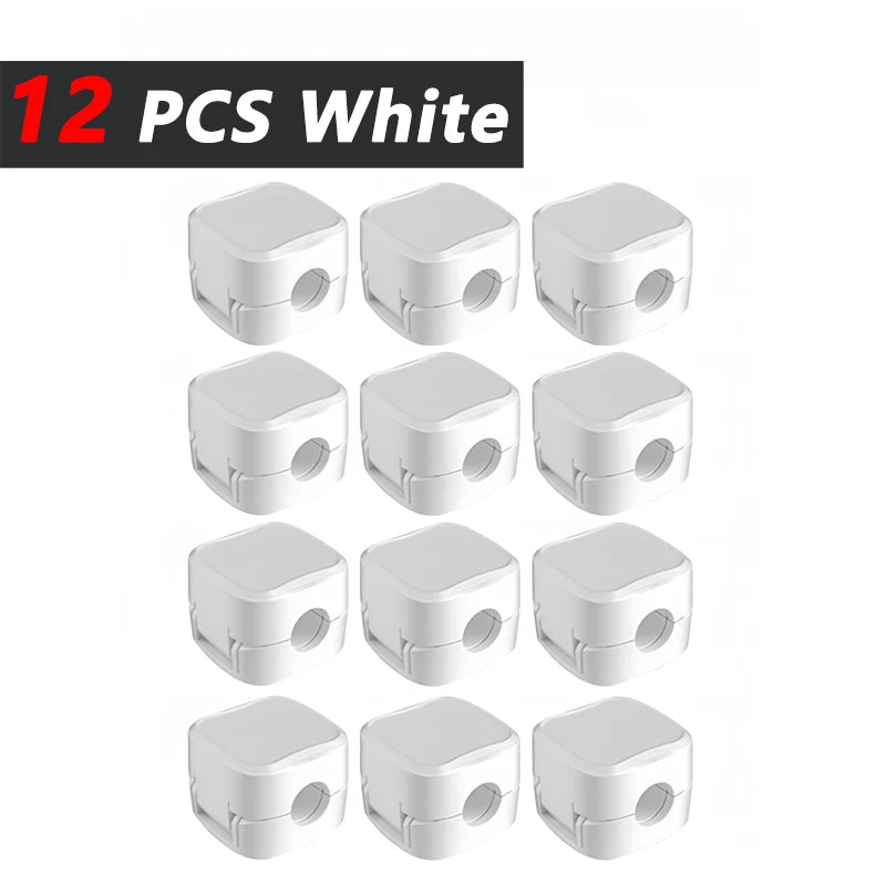 iLMH Non-magnetic Strong Cable Clips Adjustable Cord Holder, Adhesive Under Desk Mg additional angle