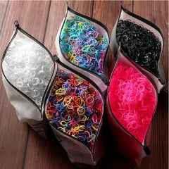 500/1000/2000pcs Girls Colourful Disposable Rubber Band Hair Ties Headband Children Ponytail Holder